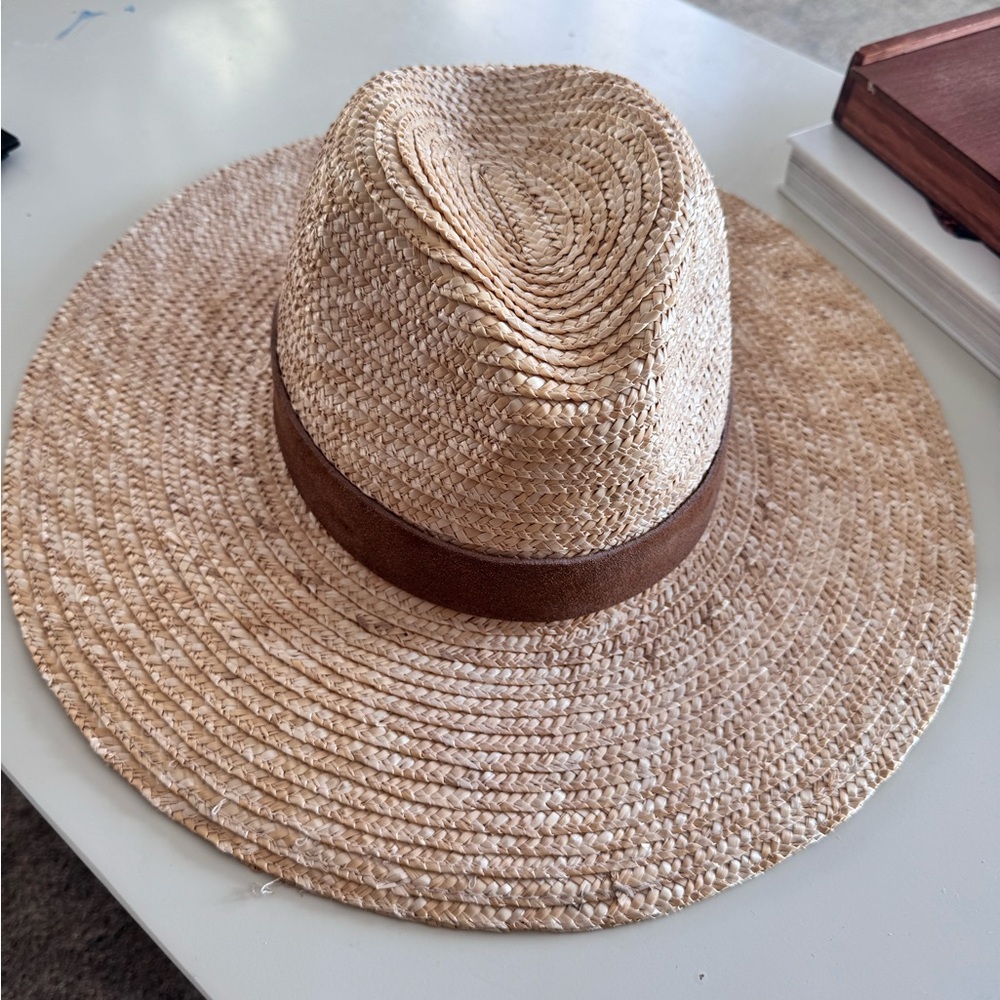 GIGI PIP Natural Straw Hat with Tan Band